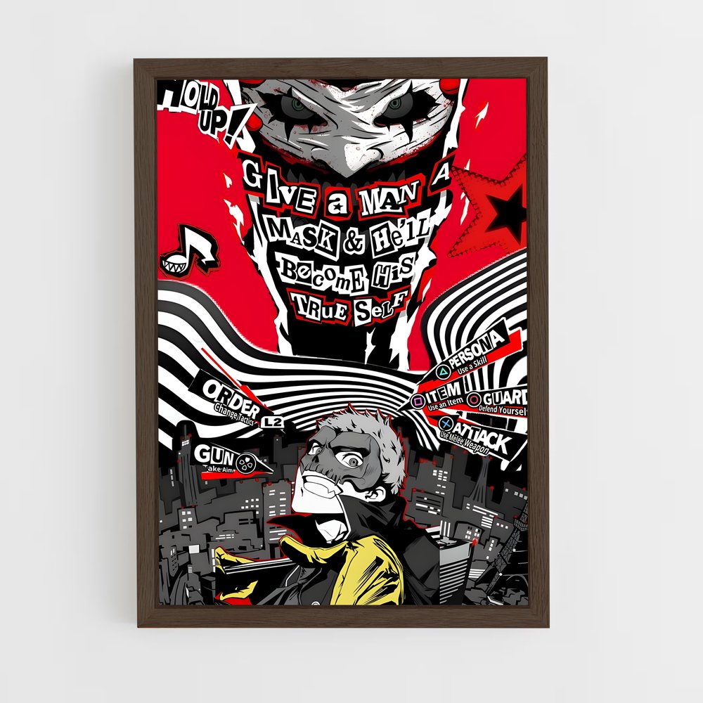 Poster Ryuji en Rouge – affiche Persona 5 (vue 5)